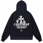 Chrome Hearts Triple Cross Graphic Black Hoodie