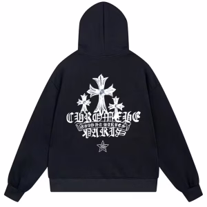 Chrome Hearts Triple Cross Graphic Black Hoodie