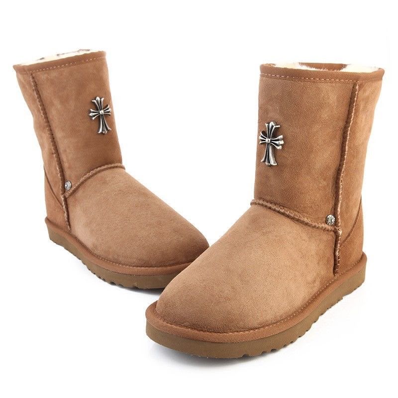 Chrome Hearts Uggs Brown Cross Patch Boots Chrome Hearts Uggs Brown Cross Patch Boots