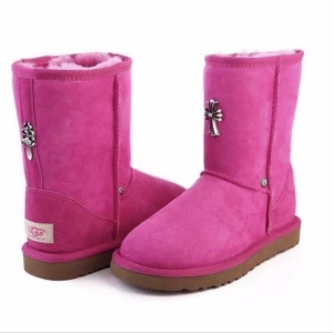 Chrome Hearts Pink Ugg Boots