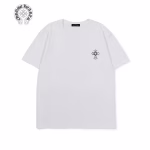 Chrome Hearts White Black Floral Cross T-Shirt