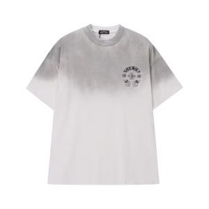 Chrome Hearts White Grey Gradient Horseshoe T-Shirt