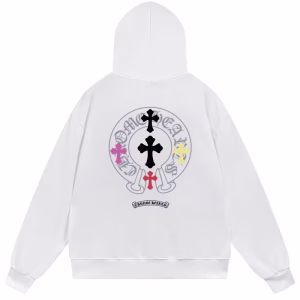 Chrome Hearts Multi Color Cross White Hoodie