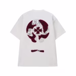 Chrome Hearts White Red Cross Logo T-Shirt