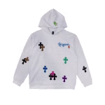 Chrome Hearts x Matty Boy Grey Multi-Cross Patch Hoodie