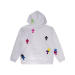 Chrome Hearts x Matty Boy Grey Multi-Cross Patch Hoodie