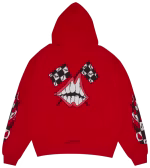 Chrome Hearts Red Matty Boy Flame Hoodie