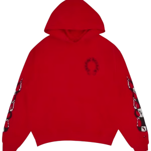 Chrome Hearts Red Matty Boy Flame Hoodie