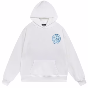 Chrome Hearts White Blue Horseshoe Hoodie